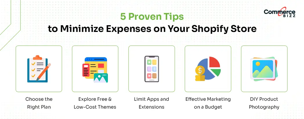 5 proven tips to minimize expenses on your shopify store